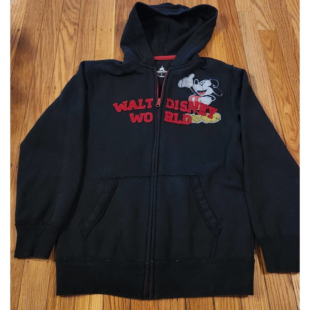 Disney World Mickey Mouse Kids Zip-Up Hoodie - Size L